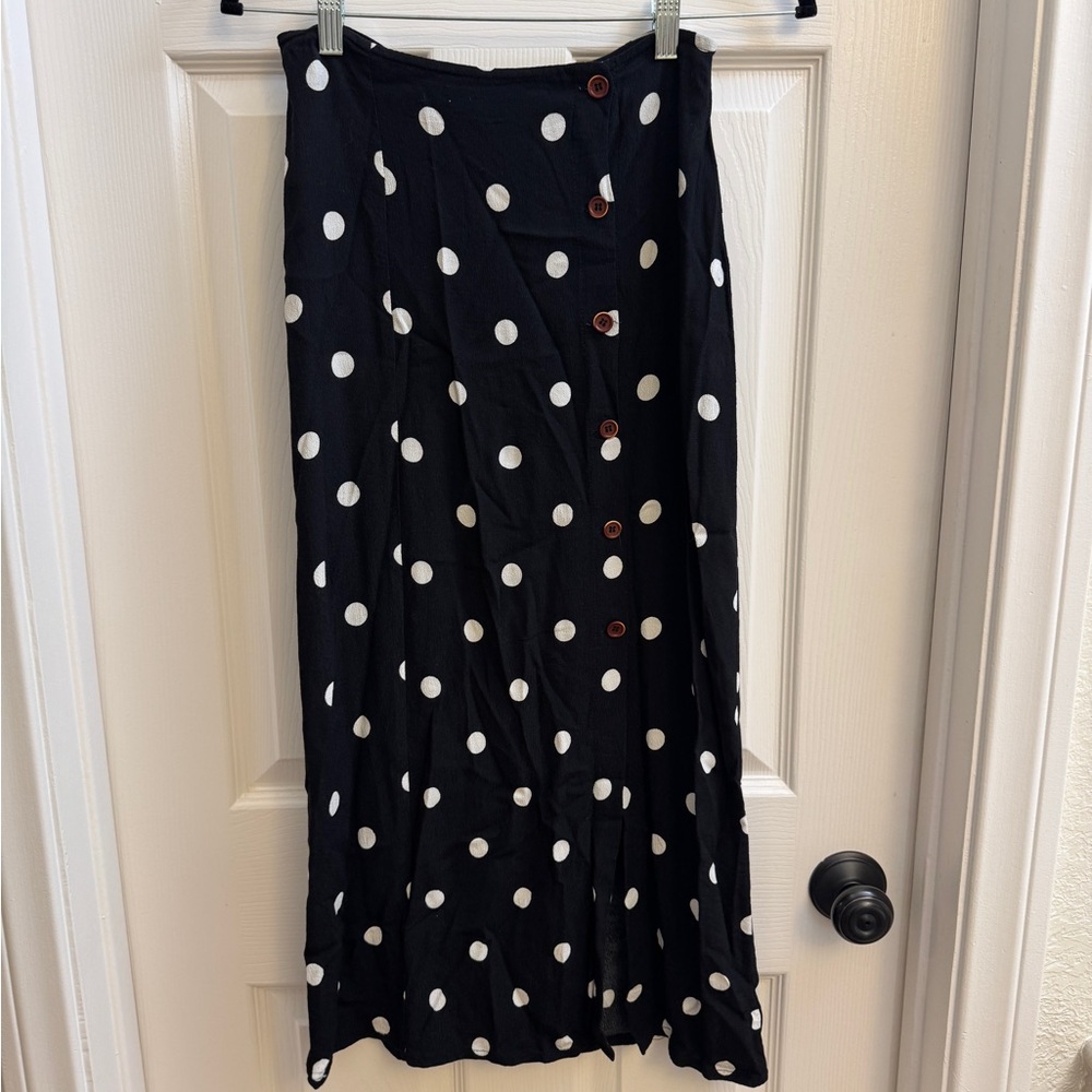 Free People Black Polka Dot Skirt